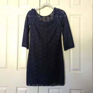 Lilly Pulitzer S Navy Blue Topanga Shift Dress